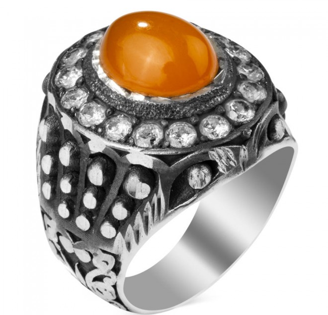 El İşçiliği Örmeli Taşlı Yüzük