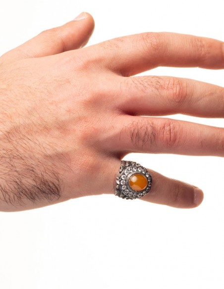 El İşçiliği Örmeli Taşlı Yüzük