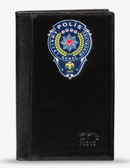 Emniyet Genel Müdürlüğü Polis Baskılı Büyük Boy Erkek Notluk Cüzdan