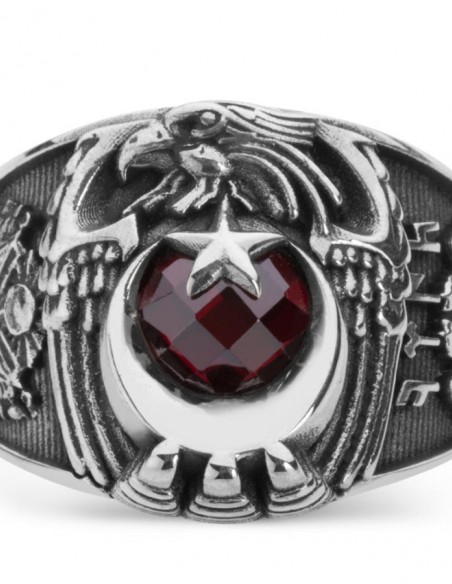 Göktürkçe Türk Motifli Jandarma Yüzüğü