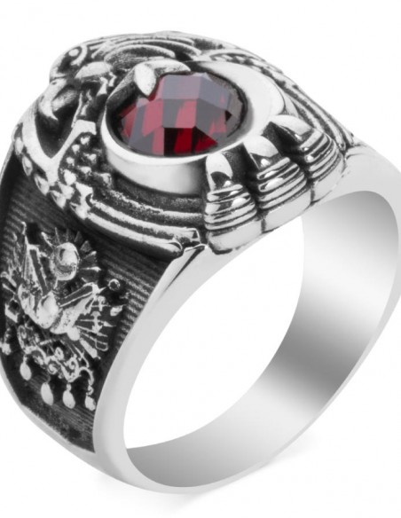 Göktürkçe Türk Motifli Jandarma Yüzüğü