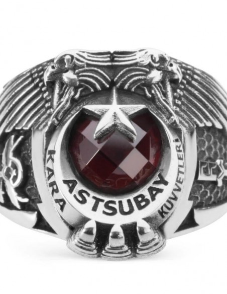 Göktürkçe Türk Yazılı Astsubay Yüzüğü