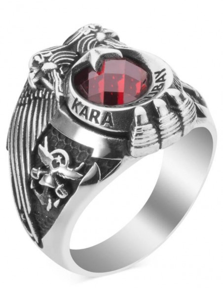 Göktürkçe Türk Yazılı Astsubay Yüzüğü