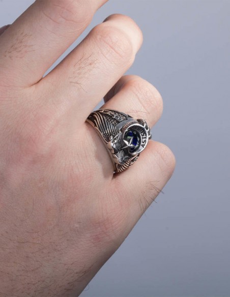 Göktürkçe Türk Yazılı Astsubay Yüzüğü