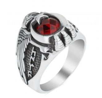 Göktürkçe Türk Yazılı Tek Kartal Başlı Uzman Çavuş Yüzüğü 2