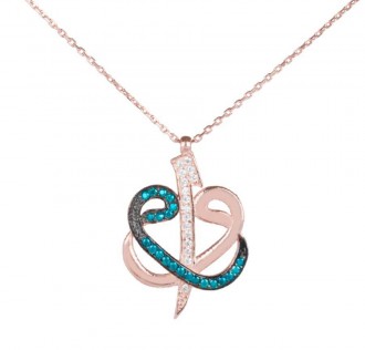 Gümüş Elif Vav Bayan Kolye