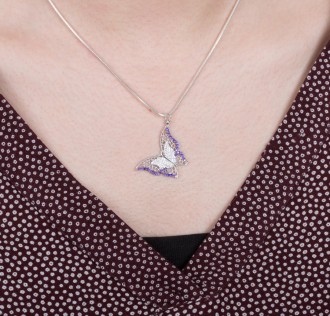 Gümüş Kelebek Kolye 2